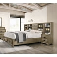 thumbnail image 4 of Loiret Light Grey Finish Wood Storage Platform Queen Wall Bed with Dresser and Mirror, 4 of 11