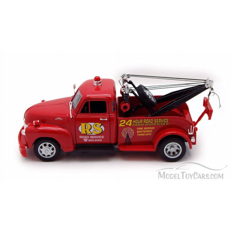 1953 Chevy Tow Truck, Red - Welly 22086 - 1/24 scale Diecast Model Toy Car (Brand New, but NOT IN BOX 1953 Chevy Tow Truck, Red - Welly 22086 - 1/24 scale Diecast Model Toy Car (Brand New, but NOT IN BOX