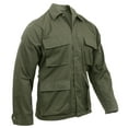 thumbnail image 2 of Rothco Poly/Cotton Twill Solid BDU Shirts - Olive Drab, X-Small, 2 of 3