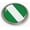 Semi-Flexible Aluminum Bezel, variant on BestLicensePlateFrames Nigeria Flag 3D Domed Car Emblem Sticker, Flexible Round Badge