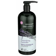 (Pack Of 4) Avalon Organics Bath & Shower Gel Nourishing Lavender 32 Fl Oz