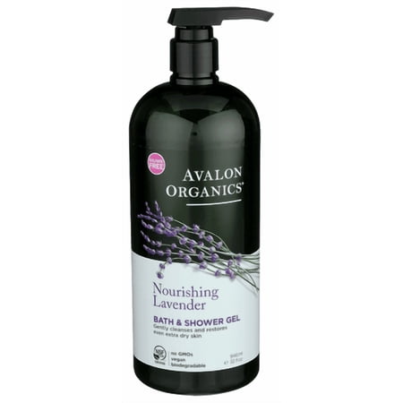 (Pack Of 4) Avalon Organics Bath & Shower Gel Nourishing Lavender 32 Fl Oz
