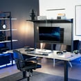 thumbnail image 2 of VIVO Black Steel Clamp-on 47" Pegboard with Monitor Mounts & Overhead Shelf, 2 of 8