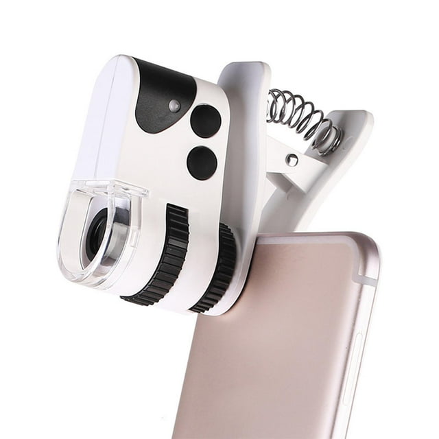 Microscopio con Clip para teléfono perfecl Mini microscopio 50x LED luz portátil