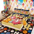 thumbnail image 2 of Erosebridal Baseball Sundae & Popsicle Print Queen Sheet Sets, Fun Treats Bed Set for Kids Boys and Girls, 1 Flat Sheet, 1 Fitted Sheet and 2 Pillowcases, 2 of 6