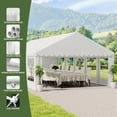thumbnail image 5 of Uforic 16x32FT Party Tent Heavy Duty with Removable Sidewalls & 3 Storage Bags, Commercial Wedding Large Tent, Upgraded Galvanized Ripple Canopy,Waterproof, White, 5 of 9
