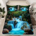 thumbnail image 2 of Erosebridal Natural Waterfall Full Sheet Sets, Mystic Lake Bedding Full Size, Rustic Landscape Decor 4pcs, 2 of 7