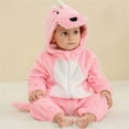 thumbnail image 5 of Mercatoo Unisex Baby Dinosaur 𝐂ostume Halloween Flannel Jumpsuit Toddler Winter 𝐇ooded Romper 𝐂osplay Performance Clothes, 5 of 5