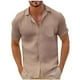 thumbnail image 2 of pstuiky camisetas para hombre, Camiseta informal de manga corta con botones y solapa para hombre camisas casuales para hombre xl, 2 of 6