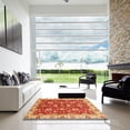 thumbnail image 7 of Ahgly Company Machine Washable Indoor Square Abstract Orange Area Rugs, 6' Square, 7 of 7