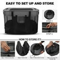 thumbnail image 4 of Pet Dog Cat Playpen, Foldable Cat Cage Kennel, Portable Puppy Crate for Indoor Outdoor Travel Camping Use, Black Dog Kennel Tent for Rabbit Small Animals with Carrying Case and Silicone Bowl, L, 4 of 4