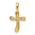 thumbnail image 3 of Auriga 14k Yellow Gold Freeform Cross Pendant for Women, 3 of 6