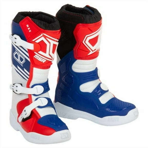 MSR 208-274-0001 Youth M3X Boots - Red/White/Blue - Size 13