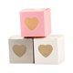 thumbnail image 4 of EeaseMX 50 cajas cuadradas de papel kraft para dulces, de PVC transparente con forma de corazón y ventana, para cupcakes, accesorios para bodas y fiestas (gris), 4 of 7