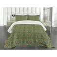thumbnail image 3 of Ambesonne Mandala Quilted Bedspread Set 3 Pcs, Oriental Swirls, Queen Size, Multicolor, 3 of 5
