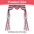 thumbnail image 2 of Patriotic American Flag Door Swag,55.12X32.28inch Red White Blue Star Print Fabric Bunting, 4th of July Independence Day Memorial Day Porch Window Decoration, 2 of 7