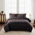 thumbnail image 2 of Marina Decoration Home Decor Ultra Soft Luxury Fluffy Goose Down Alternative Bedding Printed Comforter Set, Modern Black Grey Geometric Plaid Pattern, 2 of 6