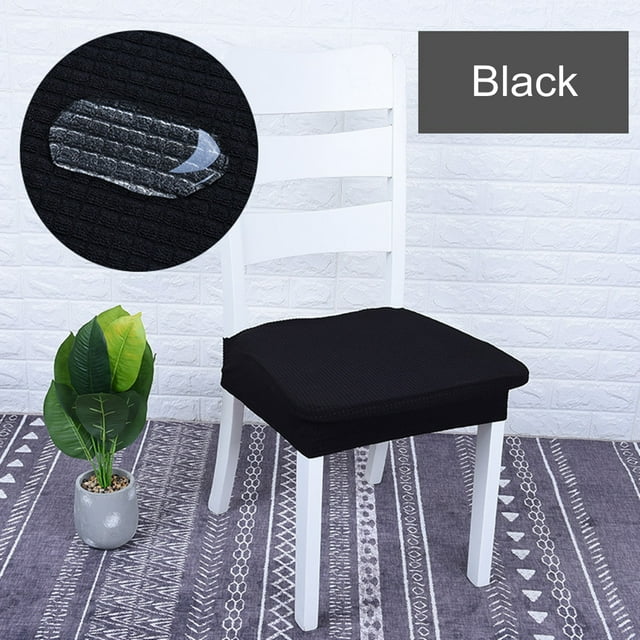 Stretch Dining Chair Seat Covers for Dining Room Removable Anti-Dust Chair Seat Protector Slipcovers