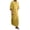 Yellow, variant on Linen Blend Tunic Shirt Long Sleeve Modern Casual Minimalist Design Ankle Length Top for Everyday Black L