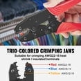 thumbnail image 2 of KFFKFF Crimping Tool Terminal Ratcheting Crimper, suitable for AWG22-10 cables, with Heat Shrink/Insulated functionality., 2 of 9