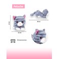 thumbnail image 2 of Gatito De Peluche Acostado Colo Gris Con Rayas Azules, 2 of 4