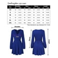 thumbnail image 6 of Women's Smart V-Neck A-Line Casual Party Dress (Wine Red, 2XL), 6 of 9