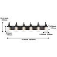 thumbnail image 3 of Melucee Bathroom Lights Over Mirror, Black Vanity Light Fixtures with 6 Clear Glass Globe Shades for Hallway Kitchen Living Room, 3 of 5