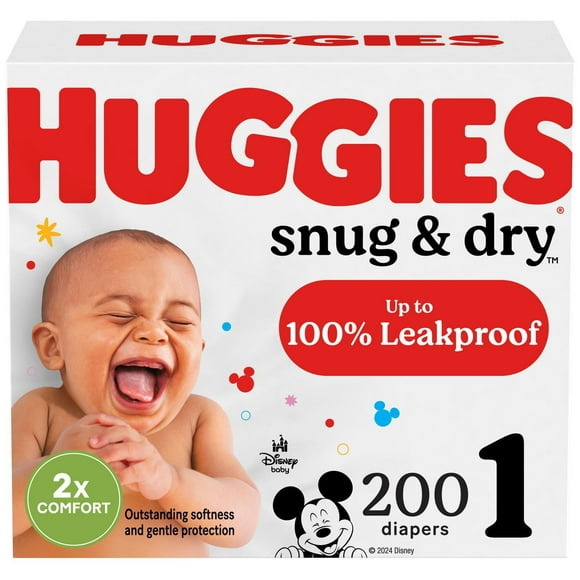 HUGGIES Snug & Dry Diapers, Mega Colossal Pack, Sizes: 1-8