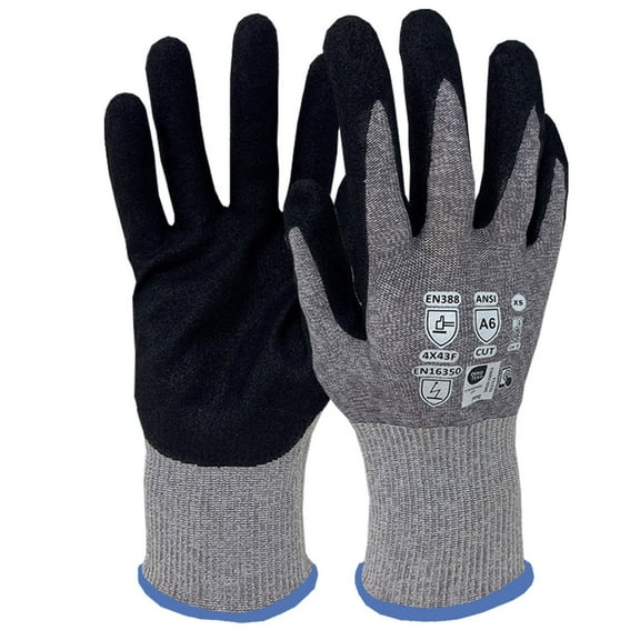 A6 Cut Resistant Gloves - NIST Level 6 Rated - Pack of 12 Pairs