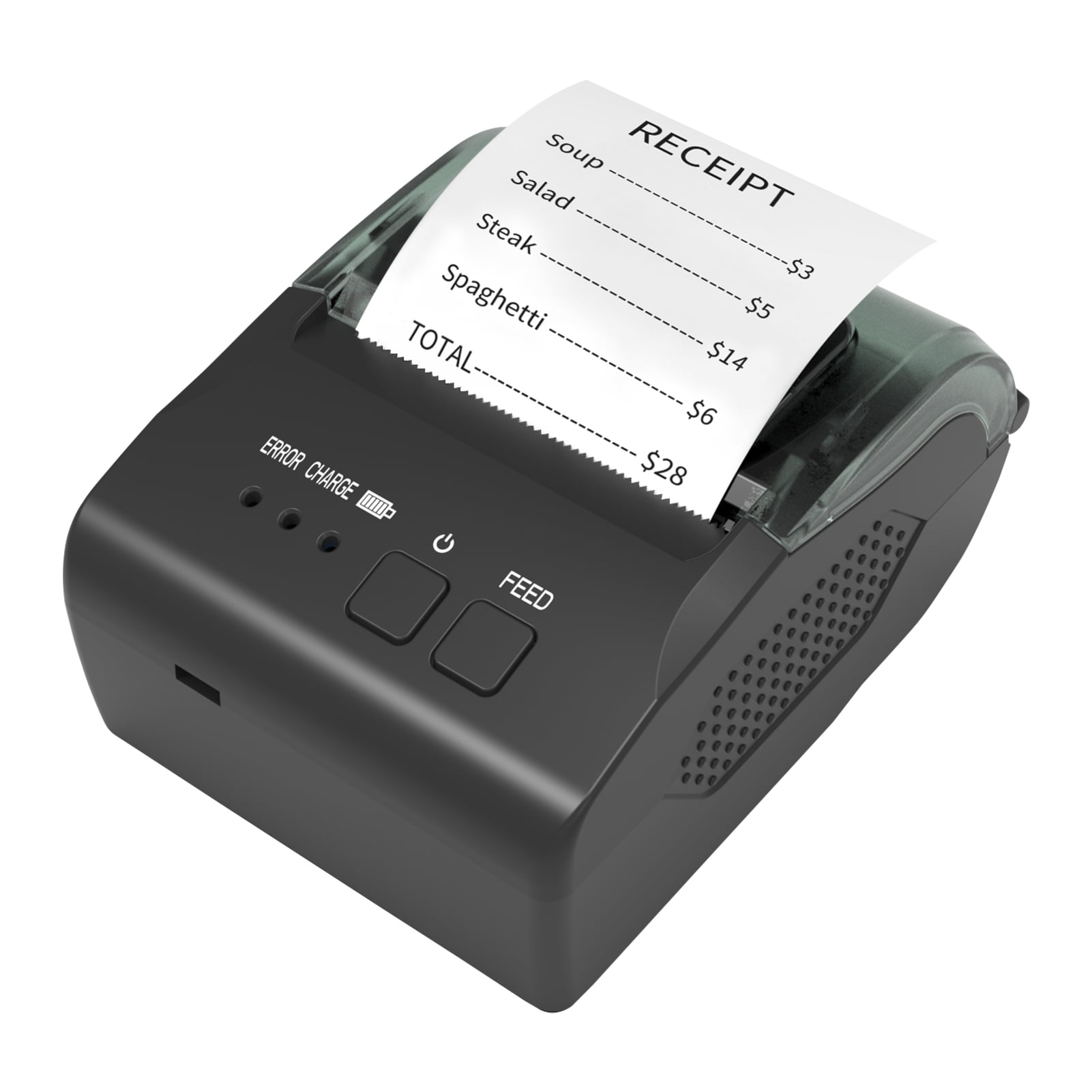 Skænk Strålende Ewell 58mm Portable Thermal Receipt Printer USB & BT Connection 2 inches Wireless  Printer High Speed with 1 Roll Paper Inside Compatible with iOS Android  Windows for Restaurant Sales Retail Shop - Walmart.com