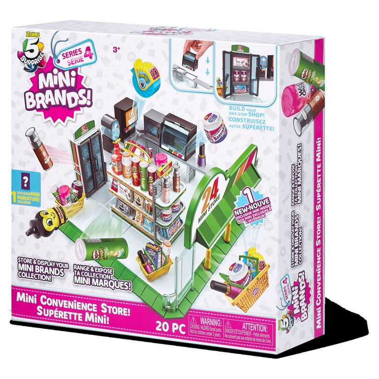 5 Surprise Mini Brands Mini Convenience Store Playset with 1 Exclusive Mini  by ZURU, Multicolor