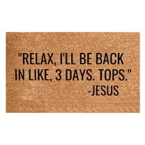 Easter-Decorative-Welcome-Doormat Outdoor-Entrance Easter Bunny Door Mat Non Slip Coir Front Door Mats for Spring Home Decor 16" x 24" Funny Welcome Outside Entry Decor for Patio Farmhouse