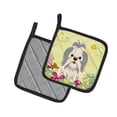 thumbnail image 2 of Caroline's Treasures Easter Shih Tzu Silver White Pair of Pot Holders, 2 of 3