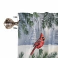 thumbnail image 5 of Christmas Kitchen Curtains and Valances Set, Vintage Winter Deer Woodhouses Forest Country Scene Rod Pocket Window Valance Window Curtain Panels for Living Room Bedroom Laundry, 27.5x36in, 3 Pieces, 5 of 7
