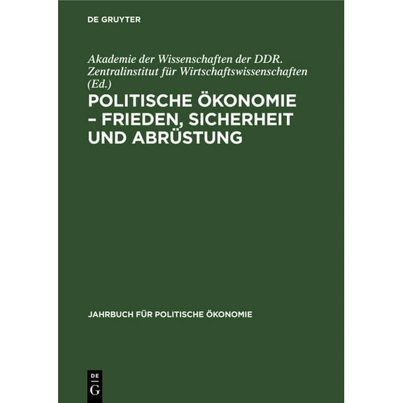Jahrbuch FÃ¼r Politische Ãkonomie. 4.1989, (Hardcover)