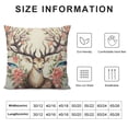 thumbnail image 6 of Shangniulu Couch Pillow Cover Set of 2 Deer, Watercolor Deer Cherry Flowers Decorative Throw Pillowcase Cushion Cover Throw Pillows Covers for Sofa Bedroom Car Living Room White, 6 of 6