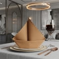 thumbnail image 2 of Unique Bargains 12Pcs Washable Reusable Dinner Cloth Napkins Brown 12x12inch, 2 of 6