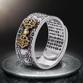 thumbnail image 4 of Pink Season Men Ring Vintage Carving Mantra Scripture Adjustable Bring Luck Wealth Birthday Gift Male Chinese Feng Shui Pixiu Finger Ring Retro Jewelry, 4 of 8