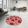thumbnail image 4 of Ahgly Company Machine Washable Indoor Square Transitional Red Area Rugs, 7' Square, 4 of 7