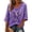 Light Purple, variant on JULMCOMO Alzheimer's Awareness Graphic Tees for Women Purple Hummingbird Print V Neck Casual T Shirts 3/4 Sleeve Loose Comfy Graphic Shirts Black 3XL
