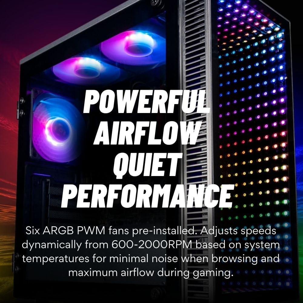 Continuum Micro RTX 5070 12GB, 24-Core Intel Ultra 9 285K CPU, 32GB DDR5 RAM, 1TB Gen4 NVMe SSD, Gaming Desktop PC w/Windows 11 Pro, 3-Year Warranty, RGB Keyboard+Mouse, Internal Wi-Fi 6E