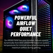 Continuum Micro RTX 5070 12GB, 8-Core AMD Ryzen 7 5700X Processor, 16GB RAM, 1TB Gen4 NVMe SSD, Gaming Desktop PC w/Windows 11 Pro, RGB Keyboard+Mouse, Internal Wi-Fi