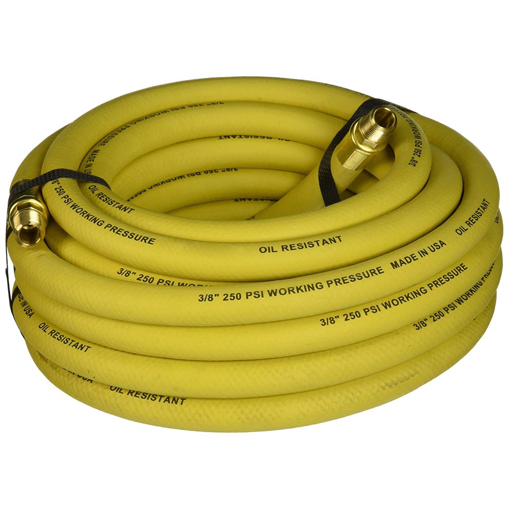 25' x 3/8" GoodYear Rubber Air Hose, Yellow