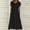 Black, variant on Womens Summer Dresses Maxi Polka Dot Smock Dresses Long Women Short Sleeve Empire Waist Sundress XXL