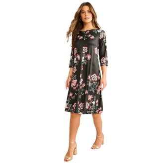 NY Collection Womens Plus Ruched A-Line Cocktail And Party Dress -  Walmart.com