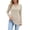 Beige, variant on Women's Long Sleeve V-Neck Solid Color Top Army Green,S