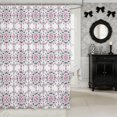 thumbnail image 2 of Manfei Boho Damask Shower Curtain 72Wx78L,Traditional Flowers Bath Curtain, 2 of 6