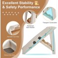 thumbnail image 2 of Foldable Pet Stairs, 4Tier Dog Stairs, Cat Stairs with Felt Mat, Pet Stairs for Cats, Dogs up to 60 kg, NonSlip Cat Ramp for Bed, Car, Sofa (Beige), 2 of 5