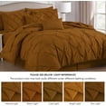 thumbnail image 5 of Chezmoi Collection 10-Piece Bed in a Bag Comforter Set, Pintuck Design, All Season Soft Microfiber Bedding with Sheets, Pillow Shams & Decorative Pillow, Spice Orange, King, 5 of 9