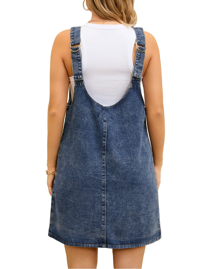 INSPIRE CHIC Mother's Day Women's Dress Denim Overalls Loose Casual Sleeveless Pinafore Mini Dresses Blue M - Walmart.com INSPIRE CHIC Mother's Day Women's Dress Denim Overalls Loose Casual Sleeveless Pinafore Mini Dresses Blue M - Walmart.com